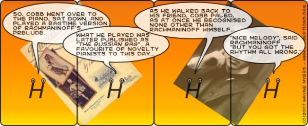 Click on the comic for the full story including midi files and score (scroll down)...
